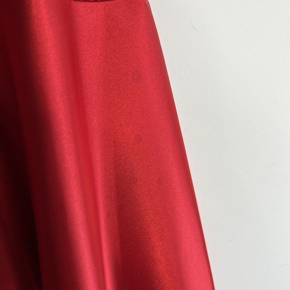 De Laru Red Satin Midi Dress Vtg Spaghetti Straps Y2K Womens 5/6 Deadstock *Read - Picture 15 of 16
